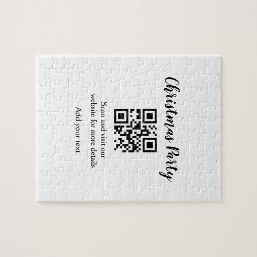 Puzzle Simple noël fête site code barre QR ajouter nom (Horizontal)