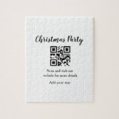 Puzzle Simple noël fête site code barre QR ajouter nom (Vertical)