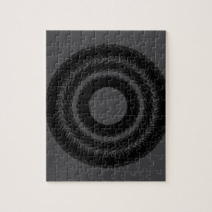 Puzzle simple personnalisé BLACK mandala monogramme ajout
