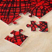 Puzzle Simple Scribble | Carreaux miroir | Rouge | (Côté)