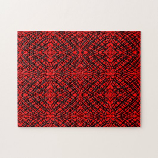 Puzzle Simple Scribble | Carreaux miroir | Rouge | (Horizontal)