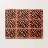 Puzzle Simple Scribble | Noir | Carrelage central | Corai (Horizontal)