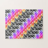 Puzzle Simple Scribble | Os à hareng | (Horizontal)