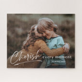 Puzzle Simple Script Cherish Chaque Moment Photo (Horizontal)