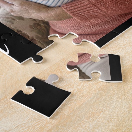 Puzzle Simple Script Grandma Year Est. 3 Photo Acrylic (Côté)