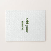 Puzzle Simple vert minimal ajouter votre nom de texte pho (Horizontal)