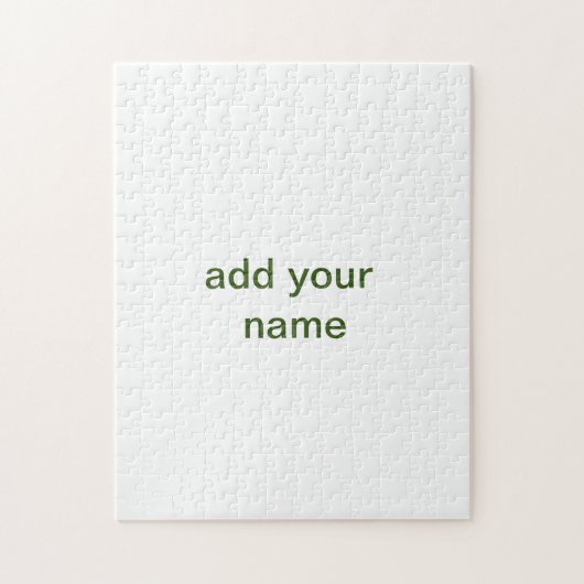 Puzzle Simple vert minimal ajouter votre nom de texte pho (Vertical)