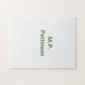 Puzzle Simple vert minimal ajouter votre nom de texte pho (Horizontal)