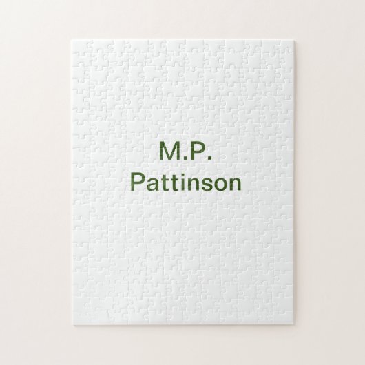 Puzzle Simple vert minimal ajouter votre nom de texte pho (Vertical)