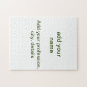 Puzzle Simple vert minimal ajouter votre nom de texte pho (Horizontal)