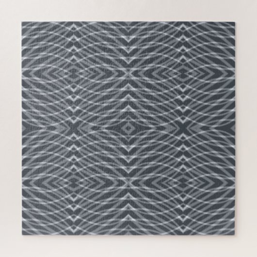 Puzzle Sine Wave Pulse Signal moderne Art Abstrait Design (Vertical)