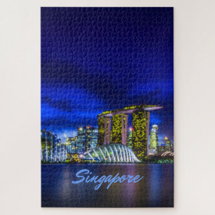 Puzzle Singapore City Skyline La Nuit
