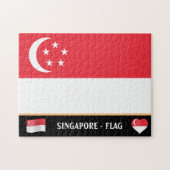 Puzzle Singapour Drapeau & Singapour / Singapour (Horizontal)