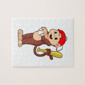 Puzzle Singe au baseball avec batte de baseball (Horizontal)