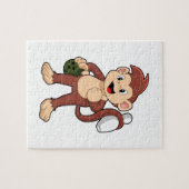 Puzzle Singe au bowling avec boule de bowling (Horizontal)