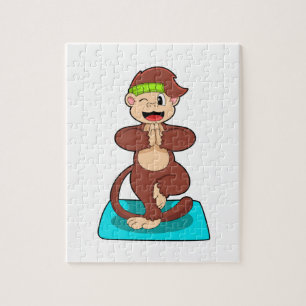 Puzzle Singe au Yoga en position debout