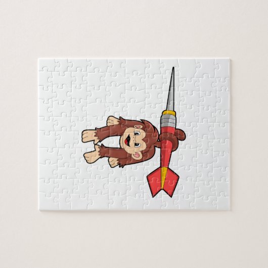 Puzzle Singe aux fléchettes avec Dart (Horizontal)