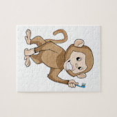 Puzzle Singe avec brosse à dents (Horizontal)