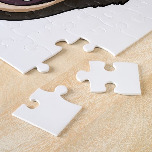 Puzzle Singe avec poils noirs (Côté)