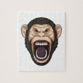 Puzzle Singe avec poils noirs (Vertical)