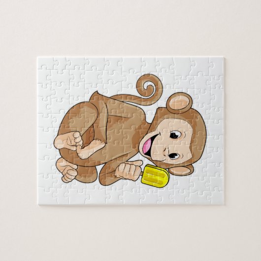 Puzzle Singe avec Popsicle (Horizontal)