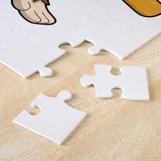 Puzzle Singe comme artisan avec marteau (Côté)