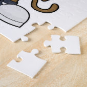 Puzzle Singe comme joueur de basket-ball avec basket-ball (Côté)