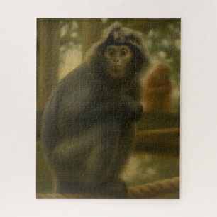 Puzzle Singe contemplatif - Serene Wildlife Art
