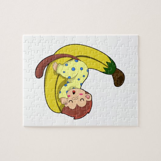 Puzzle Singe dormant dans le pyjama (Horizontal)