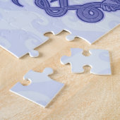 Puzzle Sirène assise bleue (Côté)