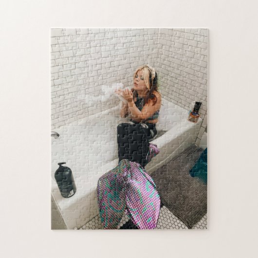 Puzzle Sirène cool dans la baignoire (Vertical)
