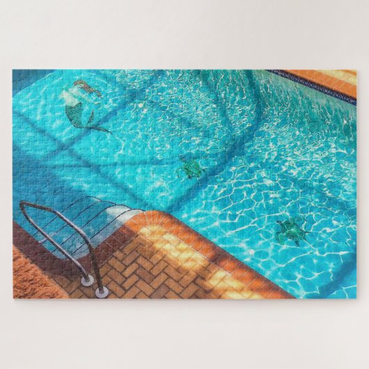 Puzzle Sirène dans une piscine (Horizontal)