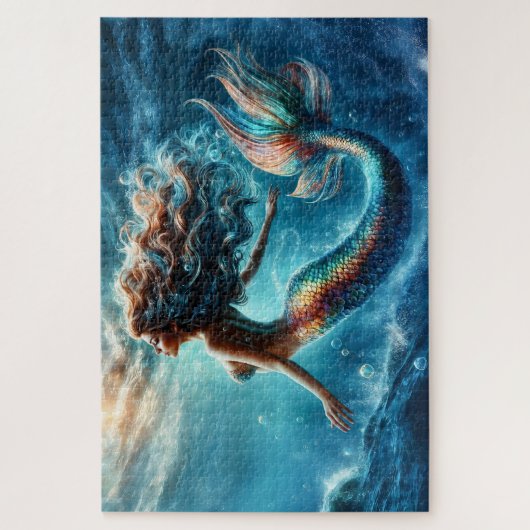 Puzzle Sirène de sirène océanique mystique de la queue co (Vertical)