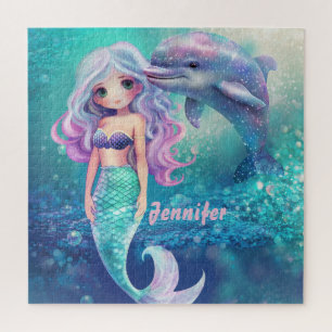 Puzzle Sirène et dauphin sous-marins