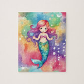 Puzzle Sirène mûre d'aquarelle (Vertical)