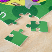 Puzzle Sirène verte dans l'océan avec un dauphin (Côté)