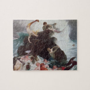 Puzzle Sirènes au jeu, 1886 (huile sur la toile)