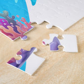 Puzzle Sirènes, Poisson éclaboussant dans l'eau personnal (Côté)