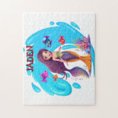 Puzzle Sirènes, Poisson éclaboussant dans l'eau personnal (Vertical)