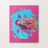 Puzzle Sirènes, Poisson éclaboussant dans l'eau personnal (Vertical)
