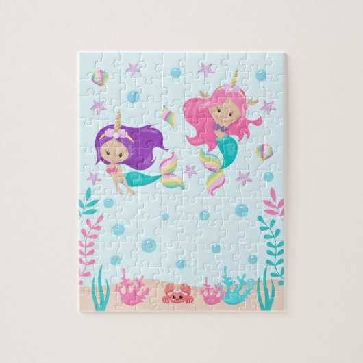 Puzzle Sirènes Unicorne Sous Le Ton De La Peau Lumière De (Vertical)