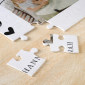 Puzzle Sister Photo Collage Typographie Keepsaké (Côté)