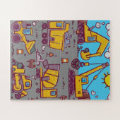 Puzzle Site de construction pour enfants et véhicules (Horizontal)