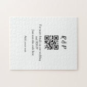 Puzzle site web de mariage rsvp q r code ajouter nom text (Horizontal)