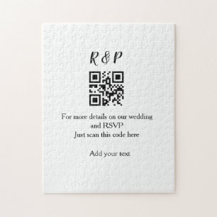 Puzzle site web de mariage rsvp q r code ajouter nom text