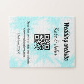 Puzzle Site web de mariage simple minimal Q R code ajoute (Horizontal)