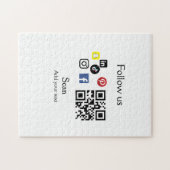 Puzzle Site web d'entreprise simple code à barres QR code (Horizontal)