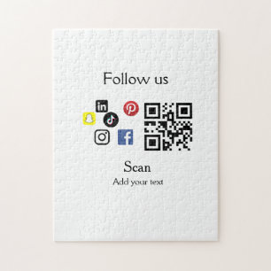 Puzzle Site web d'entreprise simple code à barres QR code