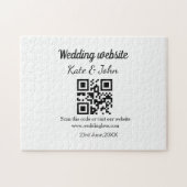 Puzzle Site web mariage minimal simple Q R code ajouter n (Horizontal)