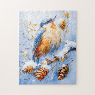 Puzzle Sittelle torchepot dans un style impressionniste